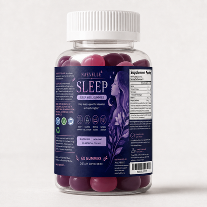 Naevelle SLEEP deep sleep gummies bottle with magnesium and L-Theanine
