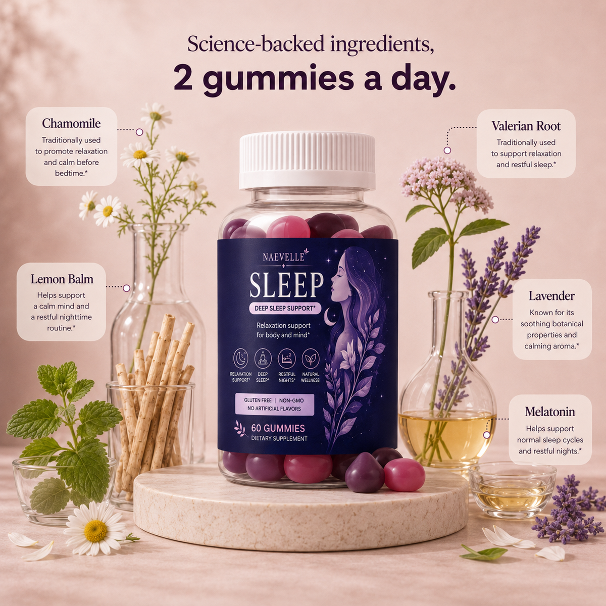 SLEEP gummies for restful sleep and calmer evenings