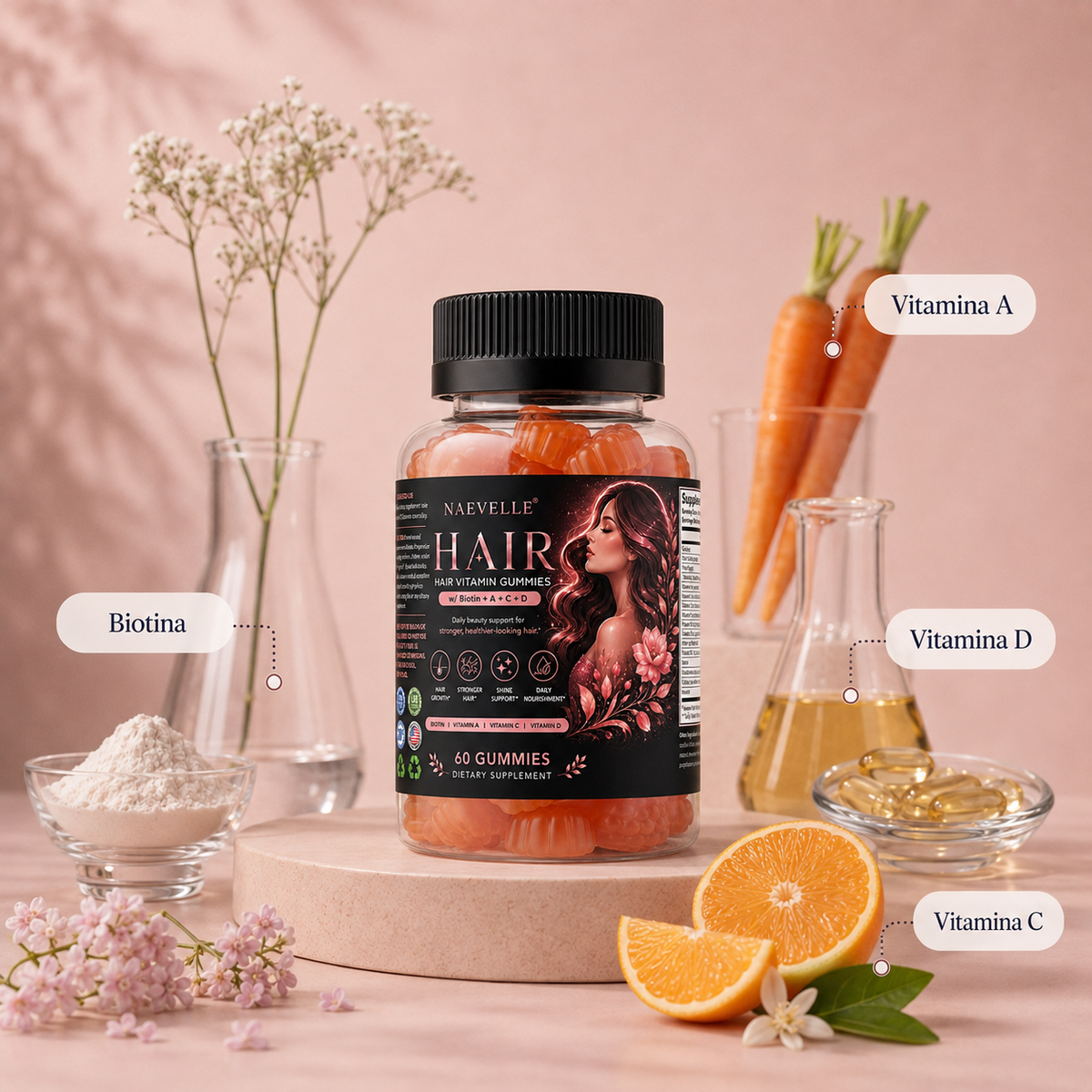 HAIR gummies for healthy, thicker-looking hair