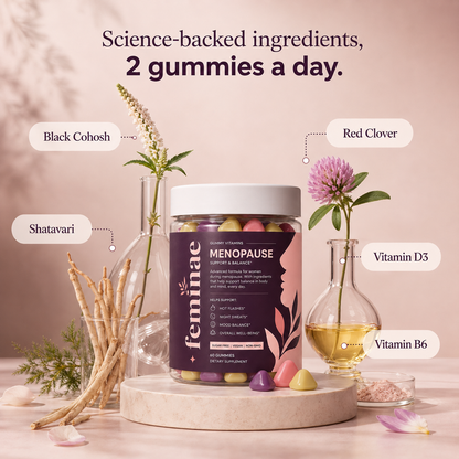 Gominolas para la menopausia Naevelle para el alivio de sofocos y sudores nocturnos