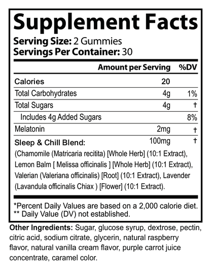 Naevelle SLEEP deep sleep support gummies close-up