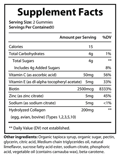 Naevelle COLLAGEN hydrolyzed collagen gummies close-up